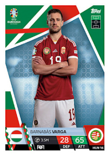 Barnabas Varga Hungary Topps Match Attax EURO 2024 #HUN16